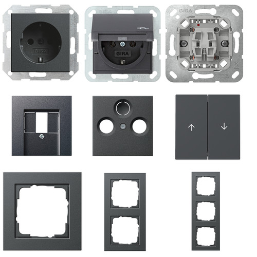 Gira system anthrazit - gira, e2